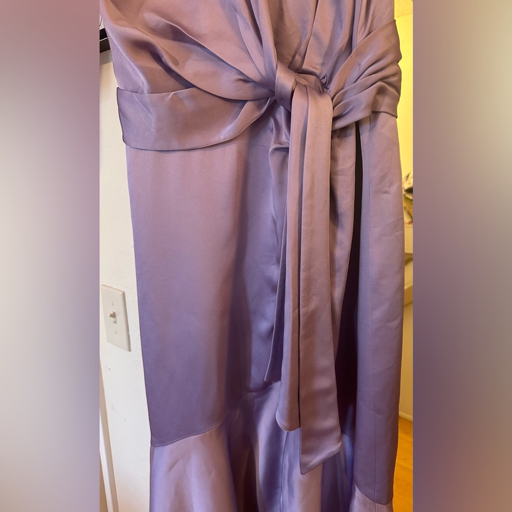 ****SOLD****JONATHAN SIMKHAI Mia fluid satin sleeveless formal midi dress l - Picture 3 of 14